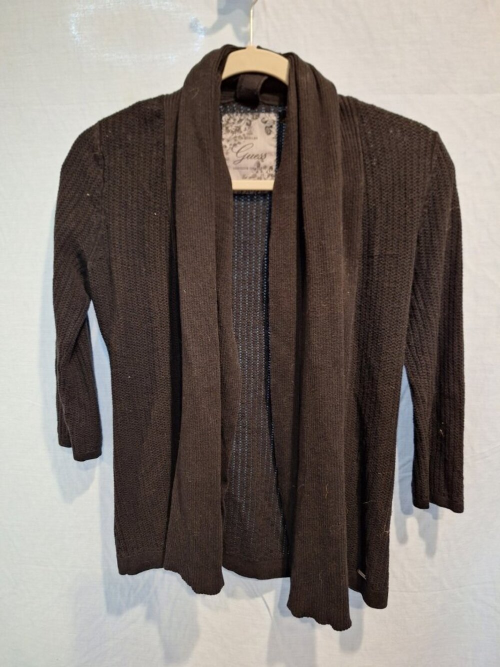 Guess Black Knit Cardigan Girls Small Black Soft